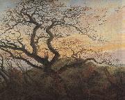 Caspar David Friedrich Tree with crows oil on canvas